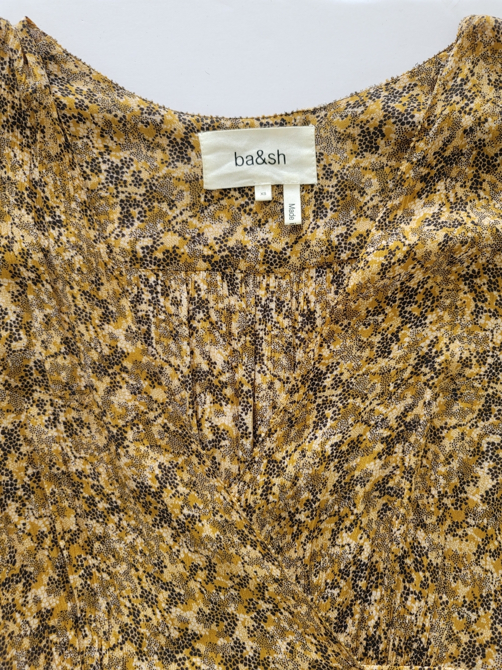 Ba&sh Noemi Brown Floral Wrap Tie Midi Dress XS Boho Romantic - Picture 5 of 11
